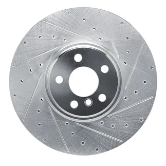 R1 Concepts EDZ-31134D Brake Rotor Drilled & Slotted Silver